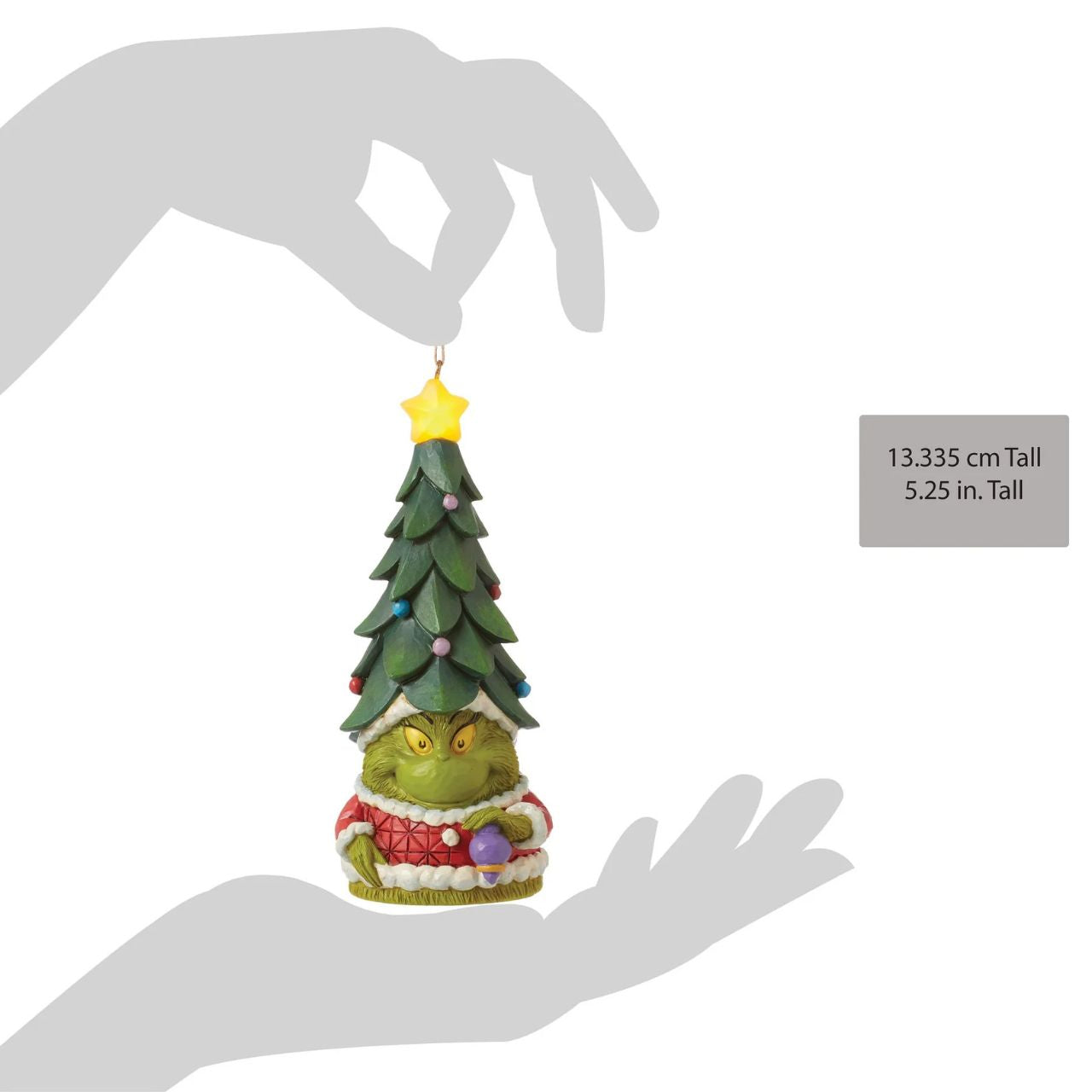 This super cute Grinch Gnome is ready to decorate your tree this Christmas time. With a light-up hat ready to shine the night away, this hand painted little Grinch is sure to put anyone into the festive spirit. Comes in a fully branded gift box. Uses 3x LR41 batteries not included.