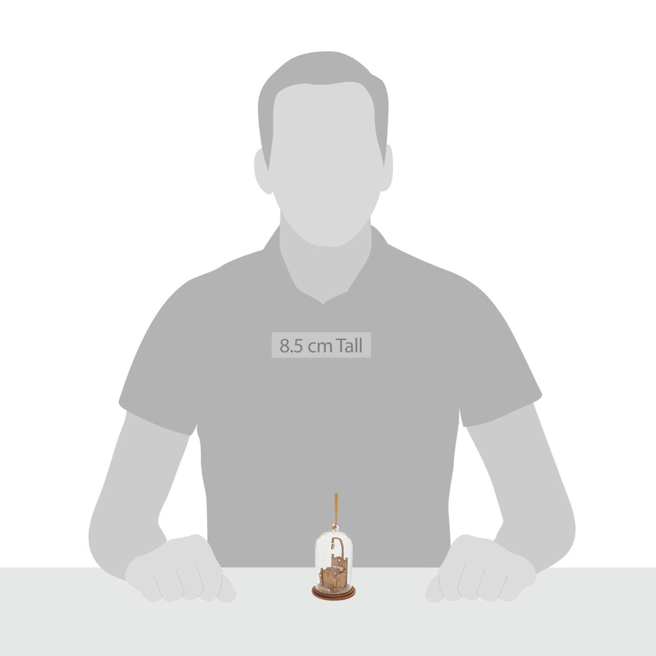 The Night Before Christmas Kloche Hanging Ornament The Spirit of Christmas. A collection of delightful wooden decorations that capture the essence of that special time of year. This glass dome, Christmas decoration encases a cosy bed on Christmas eve, adorned with a stocking ready for Santa and finished with ribbon to help hang off your Christmas tree.