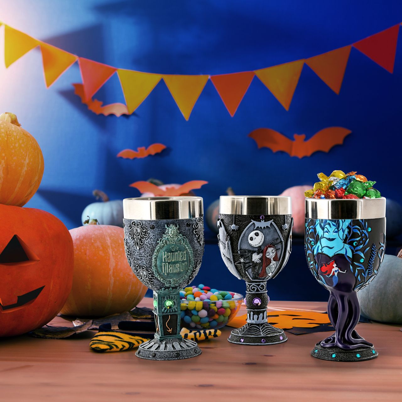 The Nightmare Before Christmas Decorative Goblet  The official chalice of Halloween Town, celebrate your holidays in style with this stainless steel lined decorative goblet adorned with frightful imagery from The Nightmare Before Christmas. 