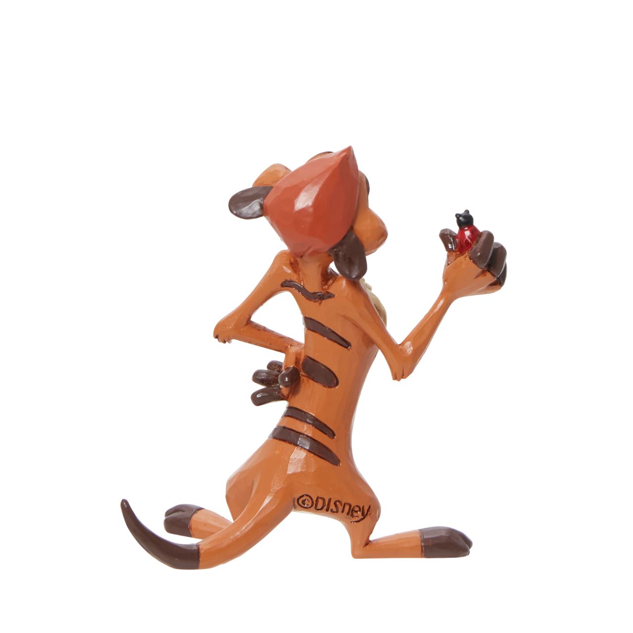 Disney The Lion King Timon Mini Figurine Timon from the classic 1994 film The Lion King has been immortalised in this mini figurine. Designed by award winning artist Jim Shore, hand crafted using high quality cast stone and hand painted.