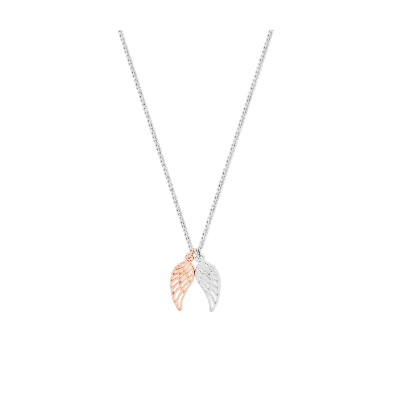 Angel Wings Rose Gold & Silver Pendant by Tipperary