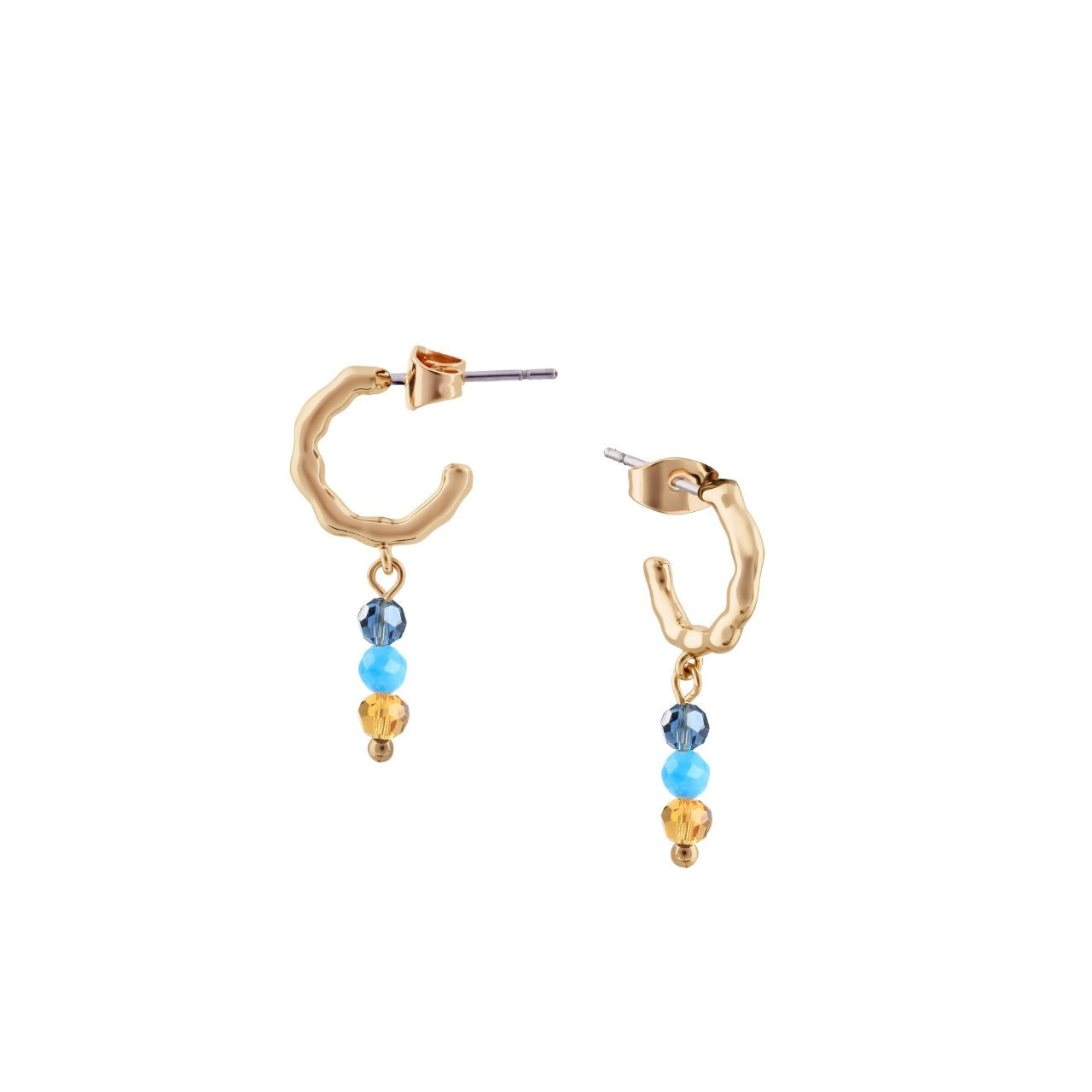 Elevate your elegance with the Tipperary Beads Turquoise Mini Hoop Earrings. These delicately crafted hoops feature vibrant turquoise beads that add a refined splash of colour to any ensemble.