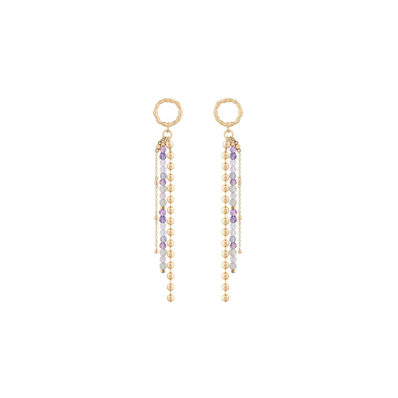 Bougie Beads Violet Drop Earrings - NEW 2025