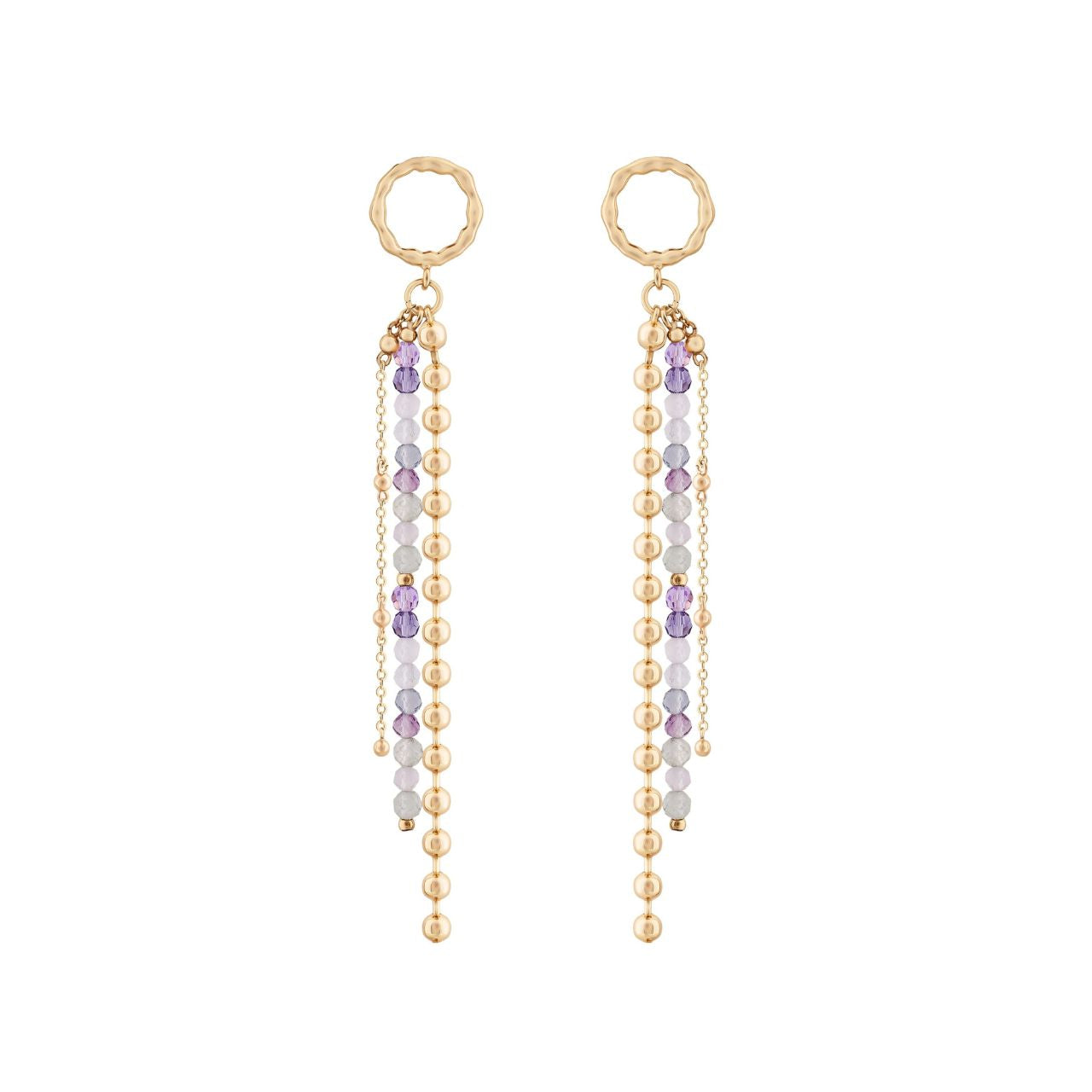 Bougie Beads Violet Drop Earrings - NEW 2025