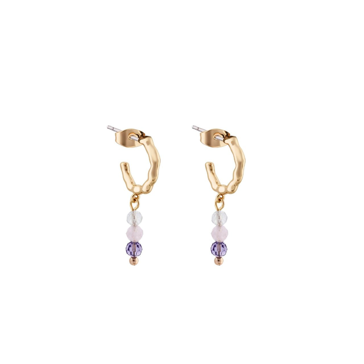 Bougie Beads Violet Mini Hoop Earrings - NEW 2025