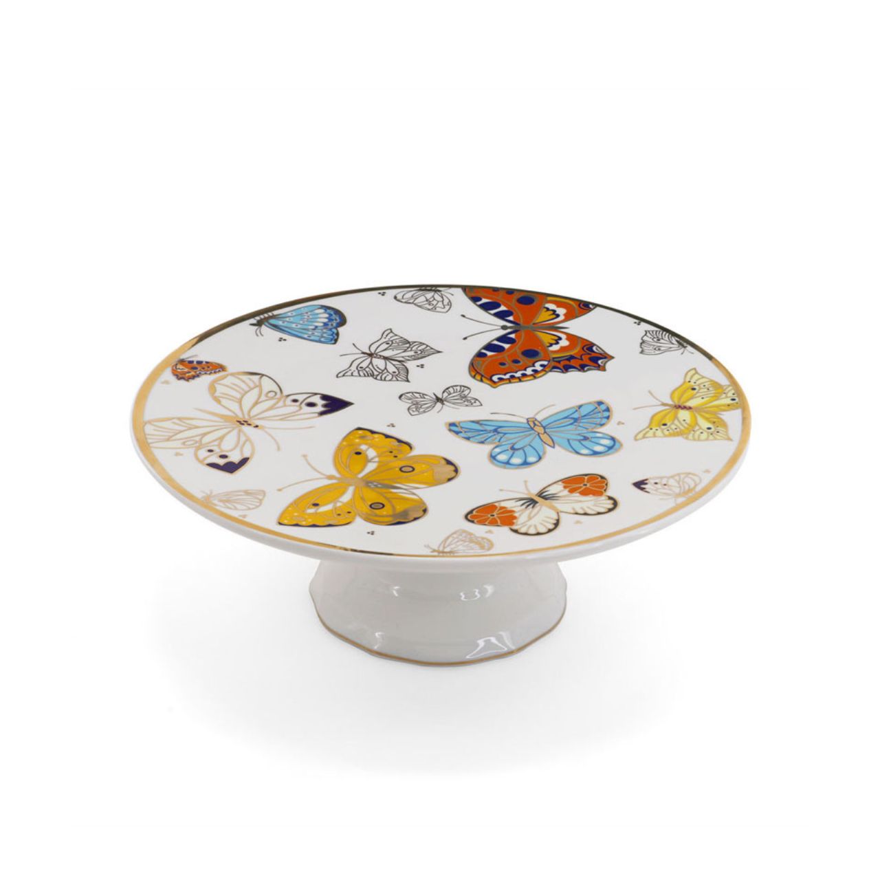 This butterfly cake stand by Tipperary is ideal for anyone looking to elegant display their desserts. Its durable construction and eye-catching design make it the perfect accent for any special event. It's sure to make a statement, whether you're hosting a wedding, birthday party, or other gathering.