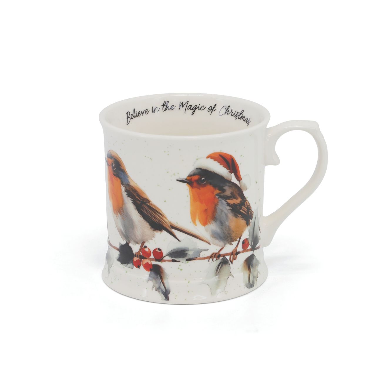Elevate your festive gatherings with the Tipperary Christmas Robins Set of 2 Tankards. Each exquisitely crafted tankard features a delicate robin design, embodying the spirit of the season with understated elegance.