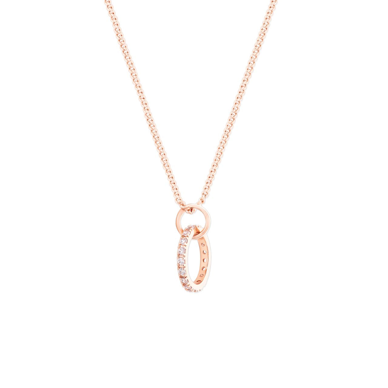Circle Pave Rose Gold Ring Pendant by Tipperary Crystal This Circle Pave Rose Gold Ring Pendant by Tipperary Crystal is the perfect finishing touch to any outfit. Crafted from the finest materials, the pendant features a classic circle design set in rose gold plating for an elegant, timeless look. The luxurious details of the piece will add a touch of sparkle to any ensemble.