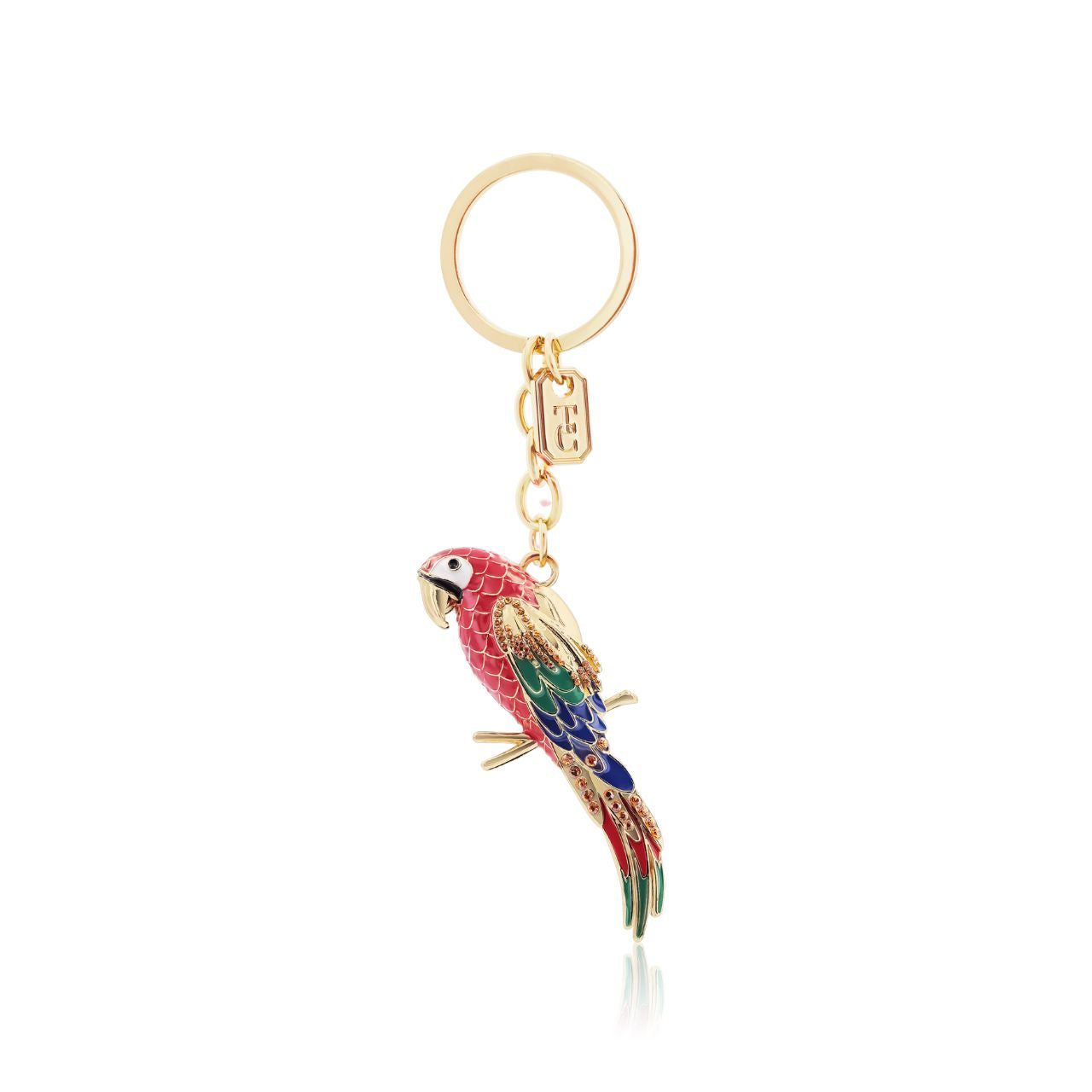 Parrot Keyring by Tipperary Crystal Transform your keys to a fashion statement with this beautiful Parrot Keyring keyring.