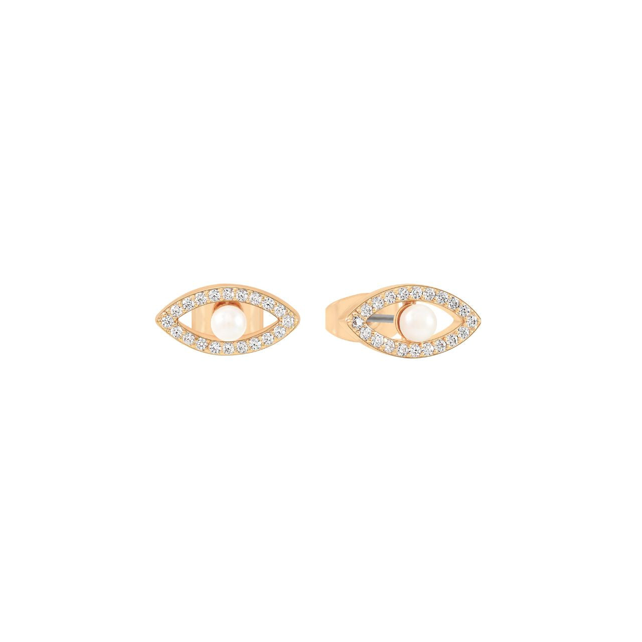 Chic and symbolic, the Evil Eye CZ Pearl Earrings bring a touch of protection and elegance to your look. Part of the timeless Evil Eye Collection, these earrings blend contemporary design with meaningful detail, making them a beautiful choice for everyday wear or special occasions.