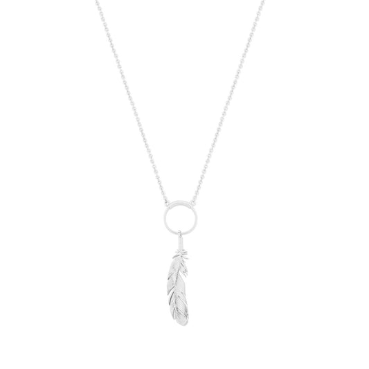 Silver Feather & Circle Pendant by Tipperary  Showcase your sense of style with this beautiful Silver Feather & Circle Pendant by Tipperary. Crafted with exquisite attention to detail, this piece of jewelry is a timeless addition to any wardrobe. Both durable and elegant, ensuring it will remain a treasured item for many years to come.