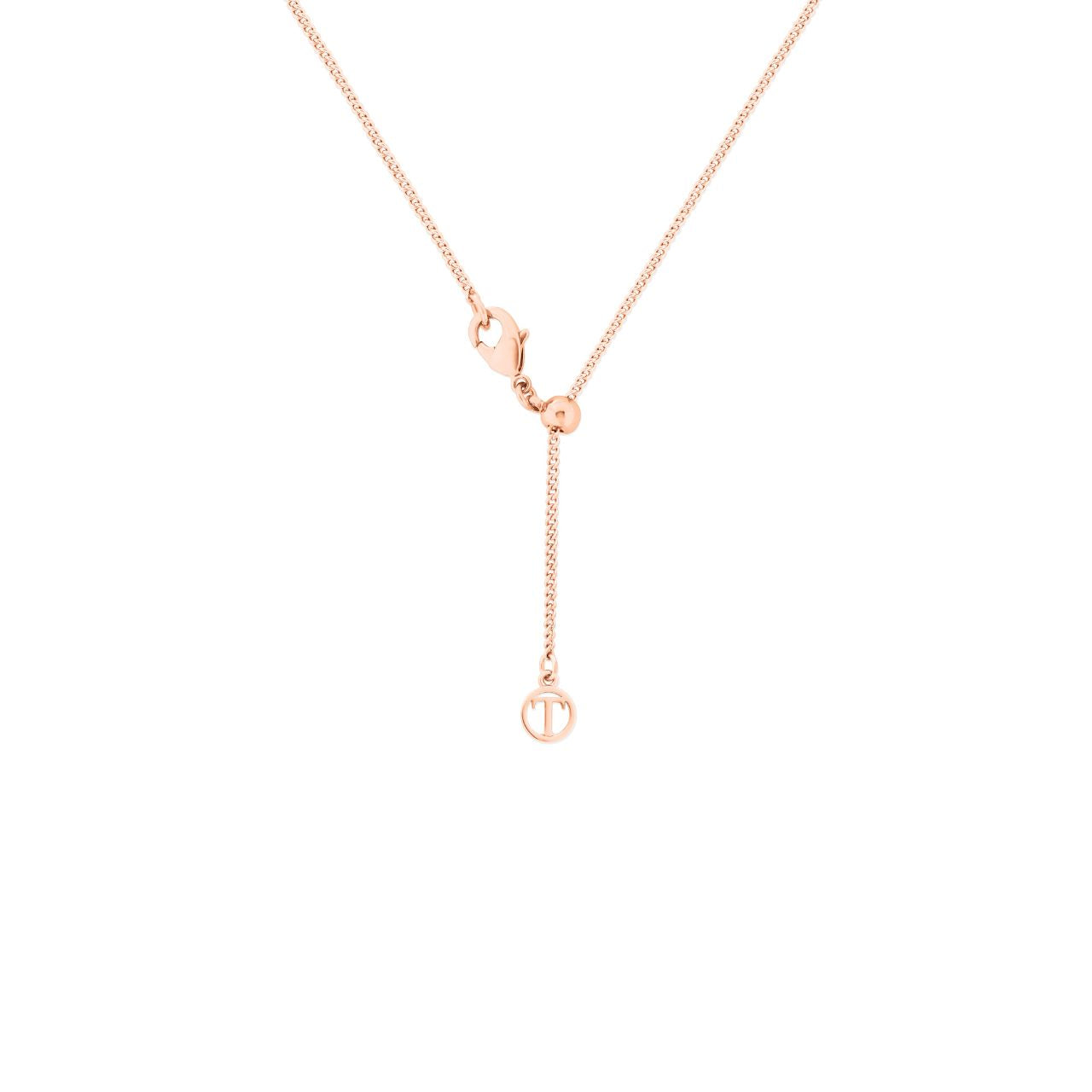 Elevate your elegance with the Tipperary Feather Rose Gold Pendant, delicately inset with sparkling cubic zirconia.