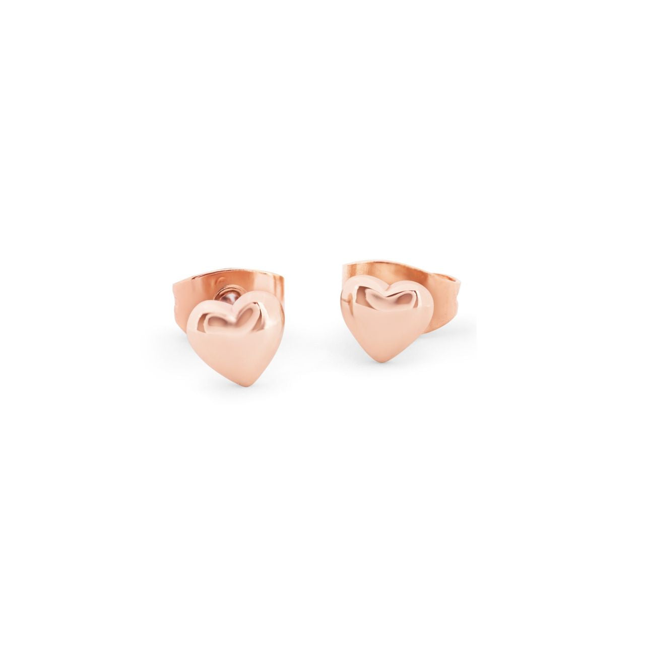 Heart 8mm Stud Earrings - Rose Gold by Tipperary