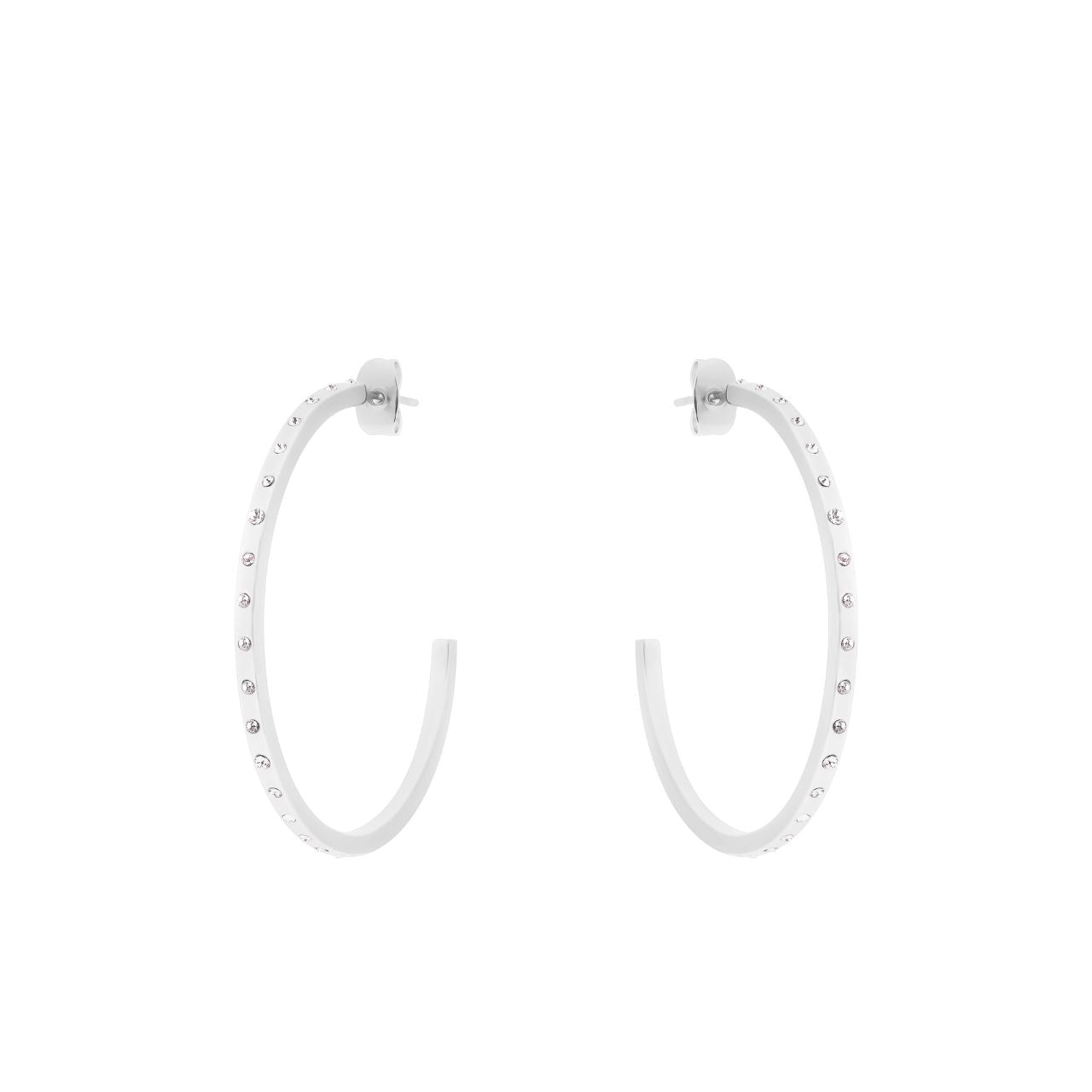 Silver Horseshoe Hoop Earrings by Tipperary Crafted in sterling silver, these Tipperary Horseshoe Hoop Earrings will grace any ensemble with elegant glamour. The classic horseshoe shape adds a timeless touch that's sure to turn heads, while the polished finish ensures a brilliant shine. Add them to your jewellery box today for effortless elegance.