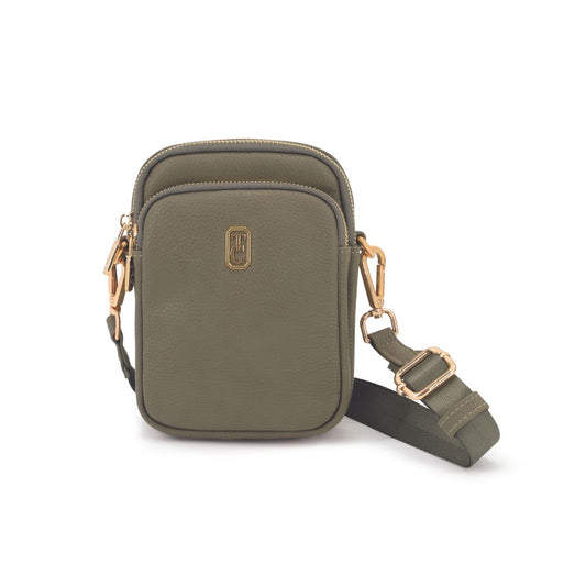 Introducing the stylish and functional Naples Mini Cross Body Bag from Tipperary. Crafted with durable olive-colored material, this bag is perfect for everyday use. Stay organized with multiple compartments while still looking chic. Upgrade your bag game with Tipperary.