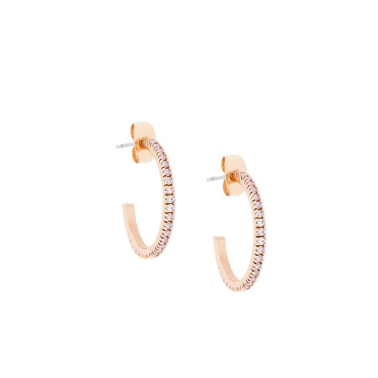 Tipperary C Earrings Pave Set Gold  Elevate your style with the Tipperary Pave Set Gold Hoop Earrings. Made with high-quality materials, these earrings feature a stunning pave set design that adds a touch of elegance to any outfit.