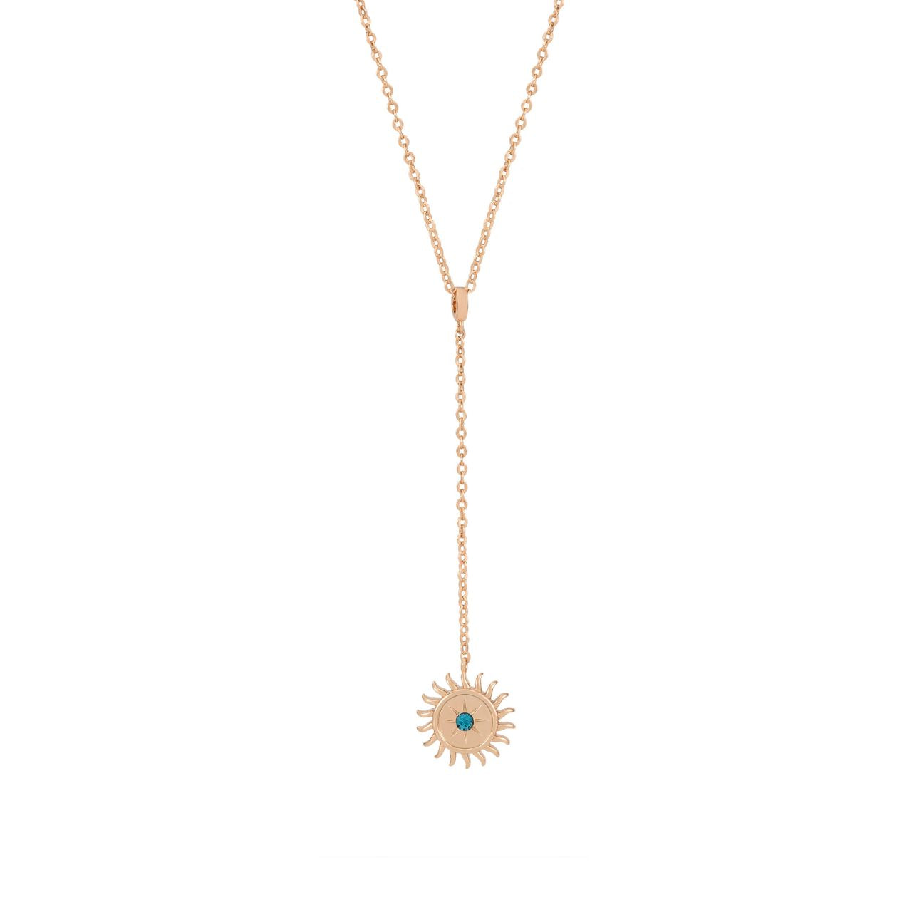 Elevate your style with the TC Soleil Mini Drop Sun Pendant in Turquoise CZ Rose Gold. This exquisite pendant showcases a vibrant turquoise centre stone, surrounded by radiant sun rays, creating a striking and dynamic design.