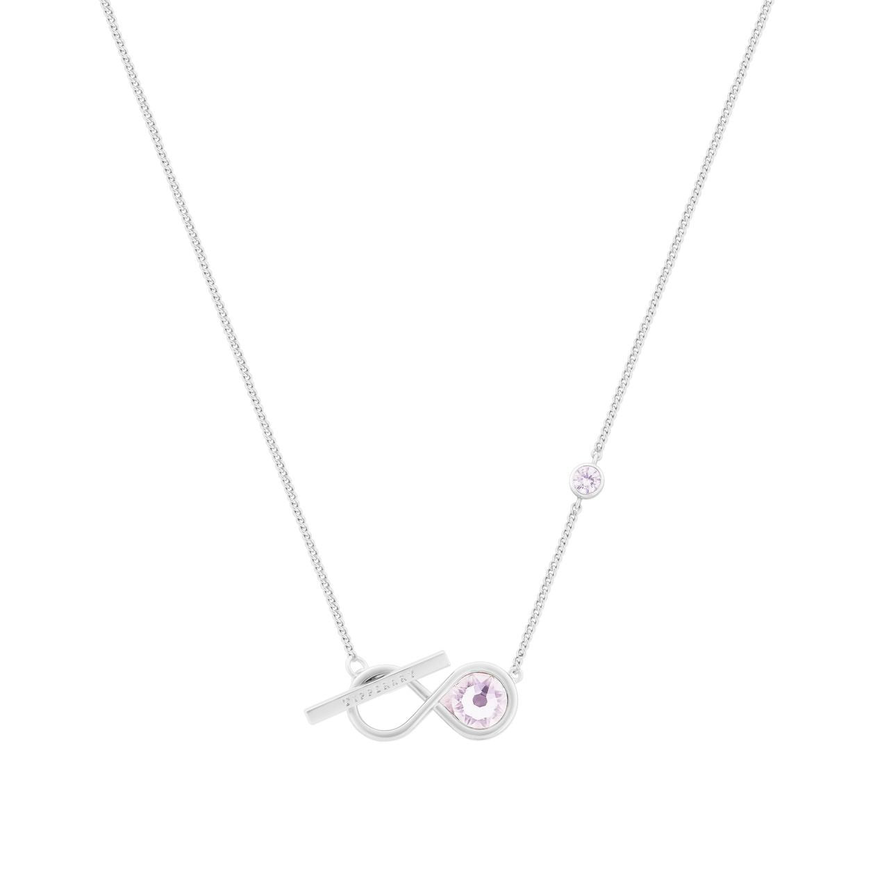 T-Bar Infinity Pendant Silver by Tipperary This elegant Tipperary T-Bar Pendant is crafted from silver, displaying an infinity symbol that is perfect for gifting a loved one. Its subtle design ensures that it can be worn with any outfit, ensuring it stays fashionable for years to come.