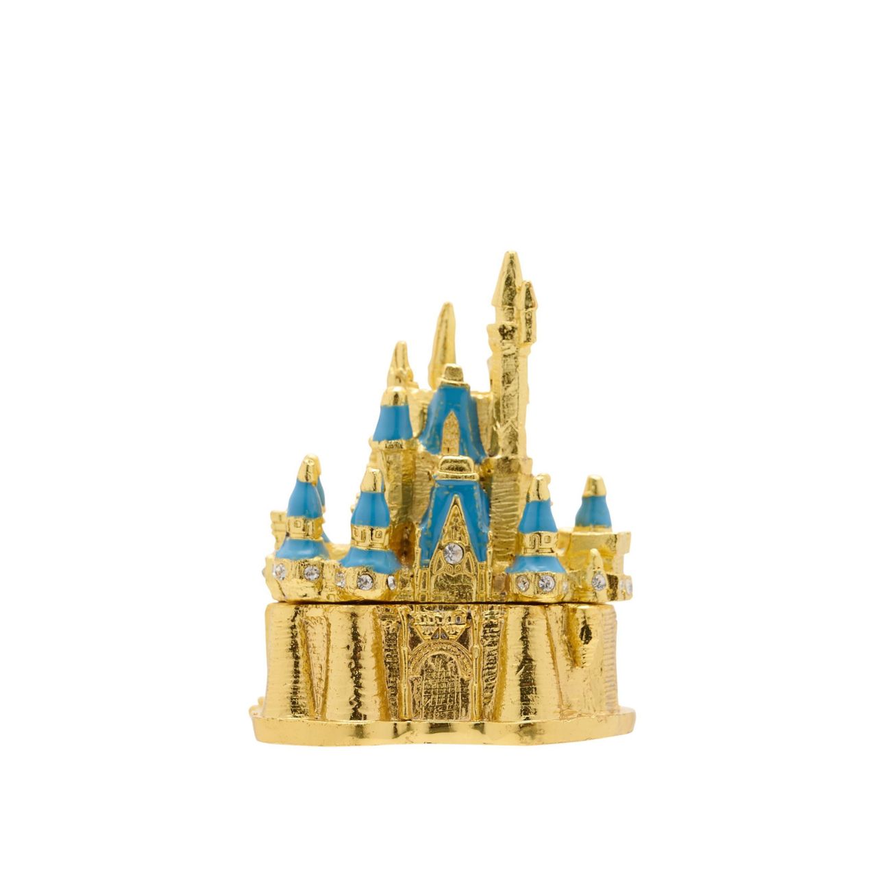Painted in a predominantly gold colour with shiny embellishments that stand out beautifully, this trinket box is a wonderful ornament to complement any bedroom, mantelpiece, or cabinet.
