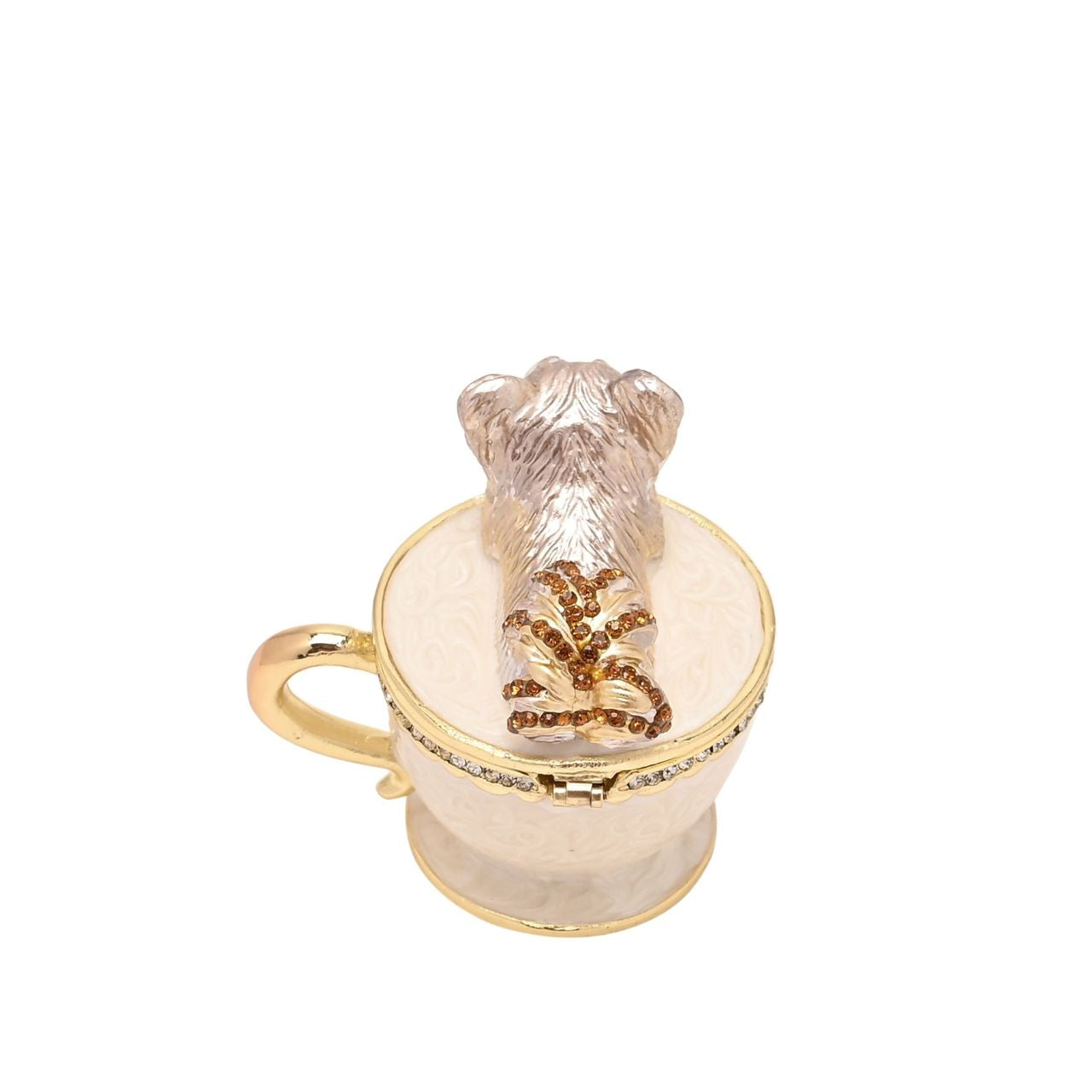 The intricate detailing brings this little canine companion to life, making it a perfect fusion of art and functionality.