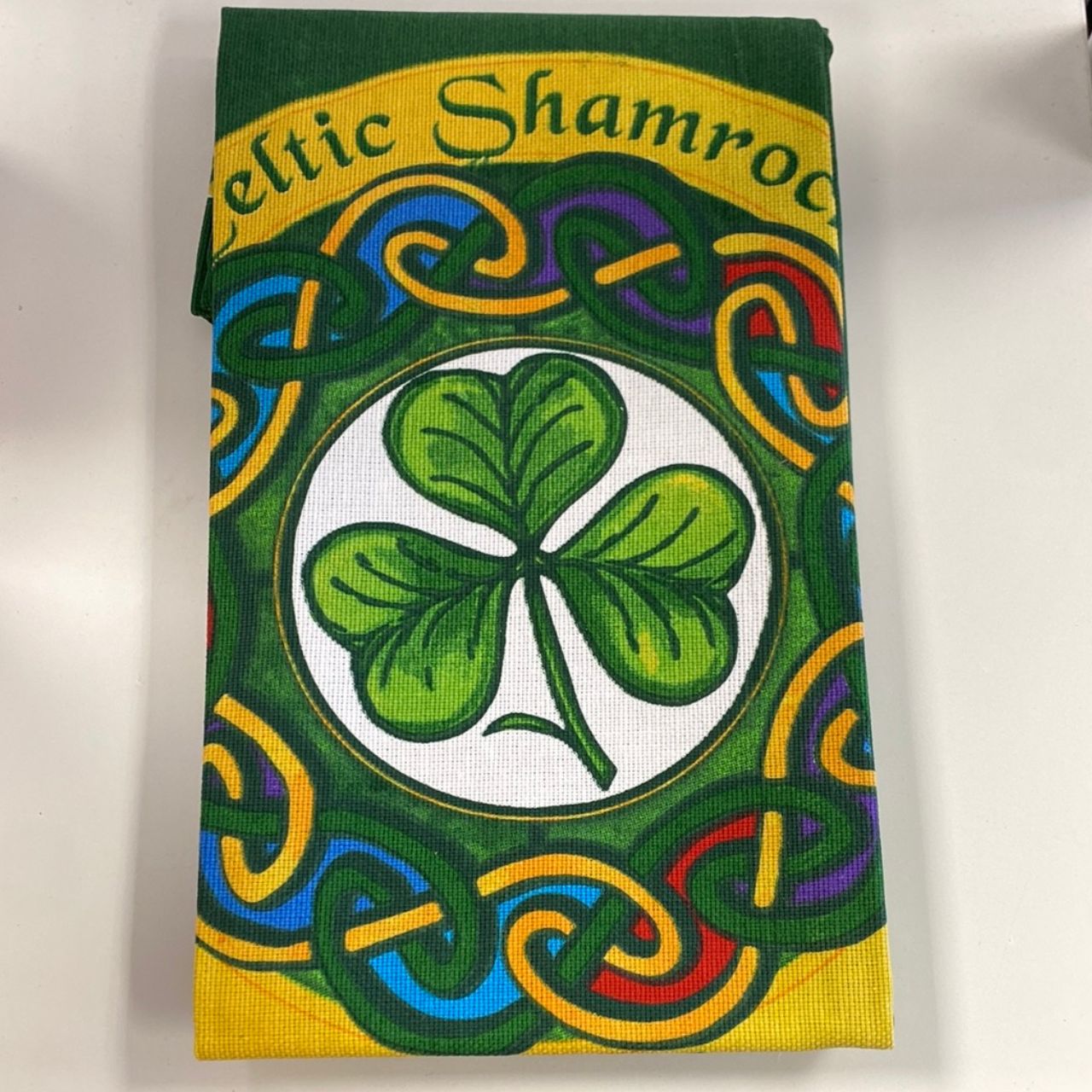 Celtic Tree of Life Shamrock Cotton Tea Towel