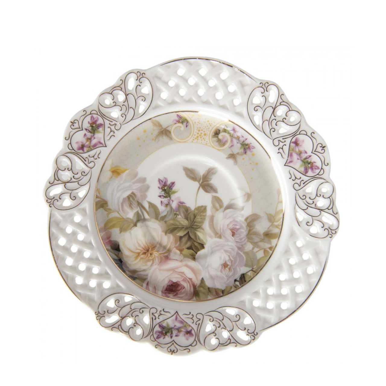 Made from high-quality ceramic, this cup and saucer set offers durability and is resistant to daily use. The refined design with a floral print and subtle gold accents makes this set a true eyecatcher on your table.