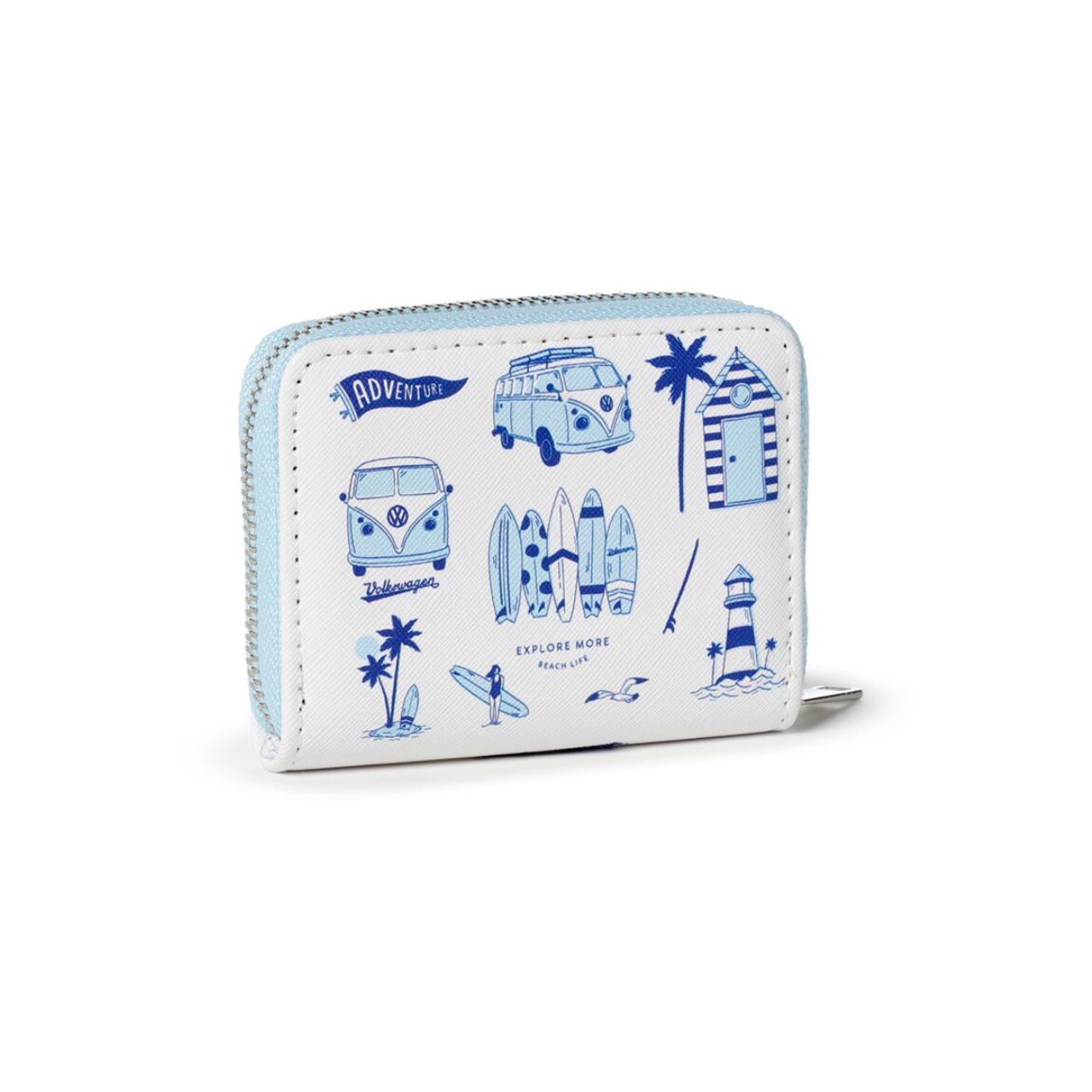 Volkswagen VW T1 Camper Bus Explore More Zip Small Wallet Purse