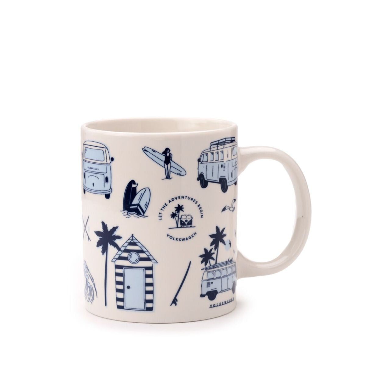 Enjoy your favourite beverage in style with the Volkswagen VW T1 Camper Bus Explore More Porcelain Mug. Crafted from high-quality porcelain, this elegant mug combines timeless design with a nod to adventurous spirit.
