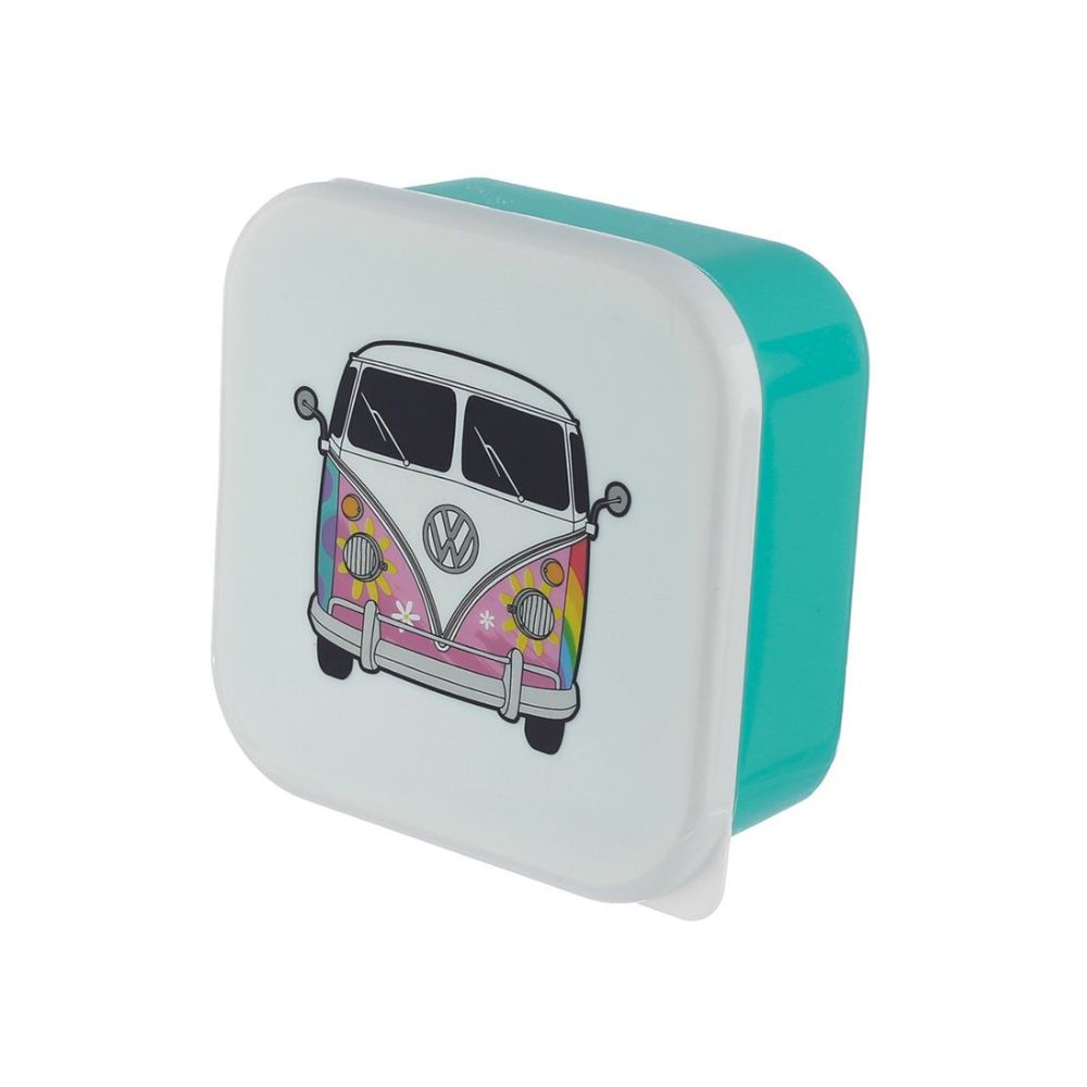 Set of 3 Lunch Box M/L/XL Volkswagen VW T1 Camper Bus Summer The Volkswagen VW T1 Camper Bus Summer Set of 3 Lunch Box features the iconic design of a classic Volkswagen camper bus. The unique set of three lunch boxes are constructed with durable and lightweight plastic, making it great for packing snacks and meals on the go. The lunch boxes are easy to clean and dishwasher safe.