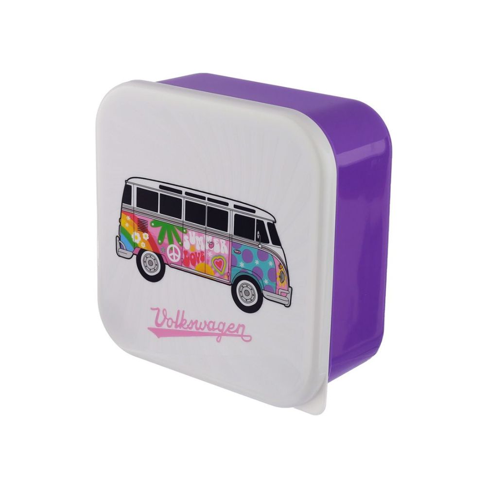 Set of 3 Lunch Box M/L/XL Volkswagen VW T1 Camper Bus Summer The Volkswagen VW T1 Camper Bus Summer Set of 3 Lunch Box features the iconic design of a classic Volkswagen camper bus. The unique set of three lunch boxes are constructed with durable and lightweight plastic, making it great for packing snacks and meals on the go. The lunch boxes are easy to clean and dishwasher safe.