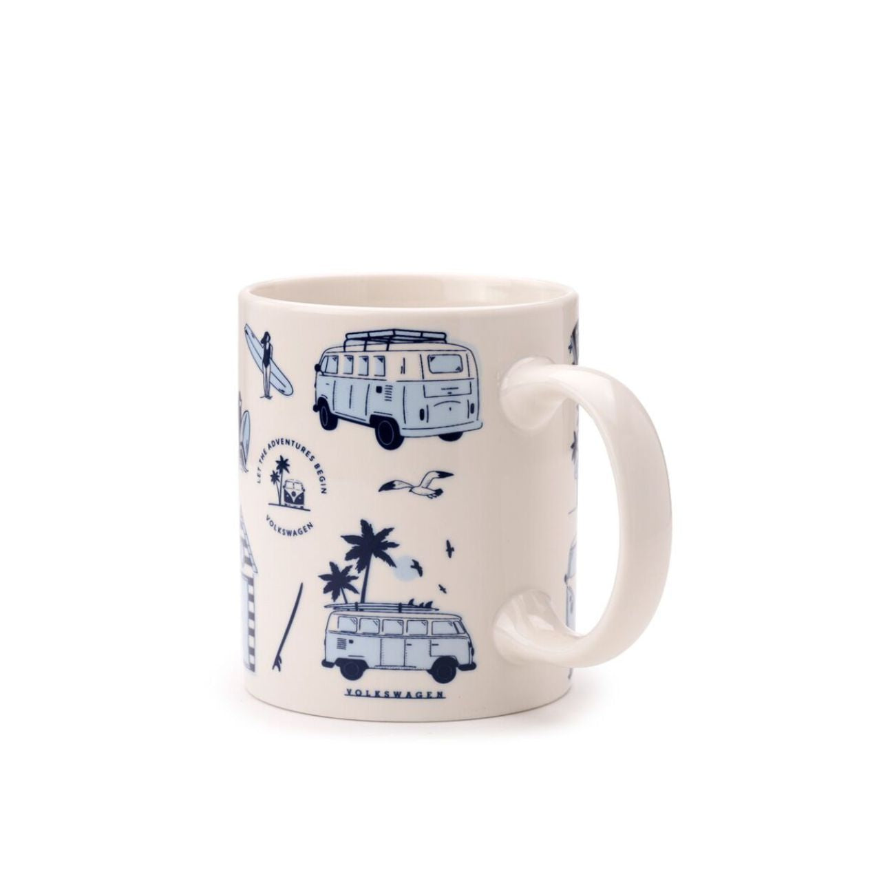 Enjoy your favourite beverage in style with the Volkswagen VW T1 Camper Bus Explore More Porcelain Mug. Crafted from high-quality porcelain, this elegant mug combines timeless design with a nod to adventurous spirit.