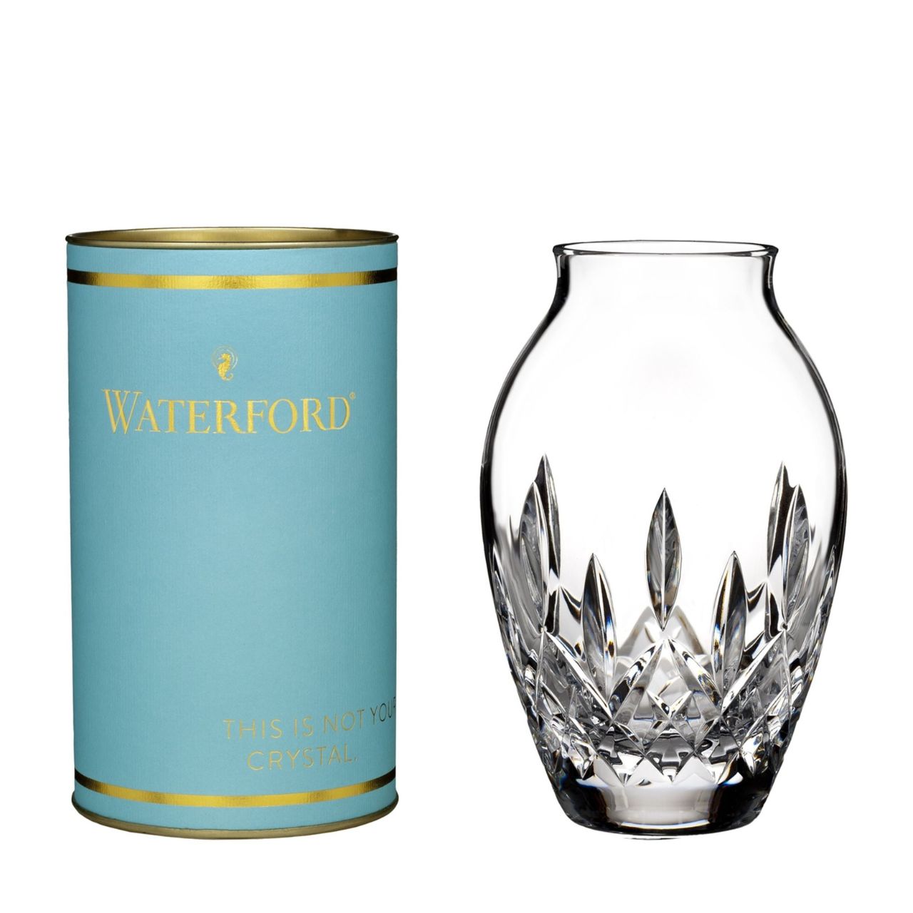 Giftology Lismore Candy 13cm Bud Vase by Waterford The Giftology collection features Waterford's best crystal gifts in compelling gift boxes designed in 5 different eye-catching colour schemes with opulent gold touches. We think of Giftology as the science of gift giving in a fast paced world.