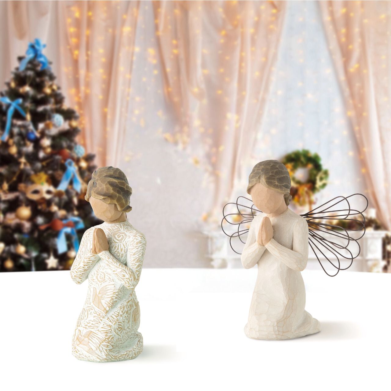 Willow Tree Prayer of Peace Willow Tree is an intimate line of figurative sculptures representing sentiments of love, closeness, healing, courage, hope...all the emotions we encounter in life. "I wanted this prayer figure to be a humble piece, but very centering, calming, peaceful... with a universal gesture of meditative thought.