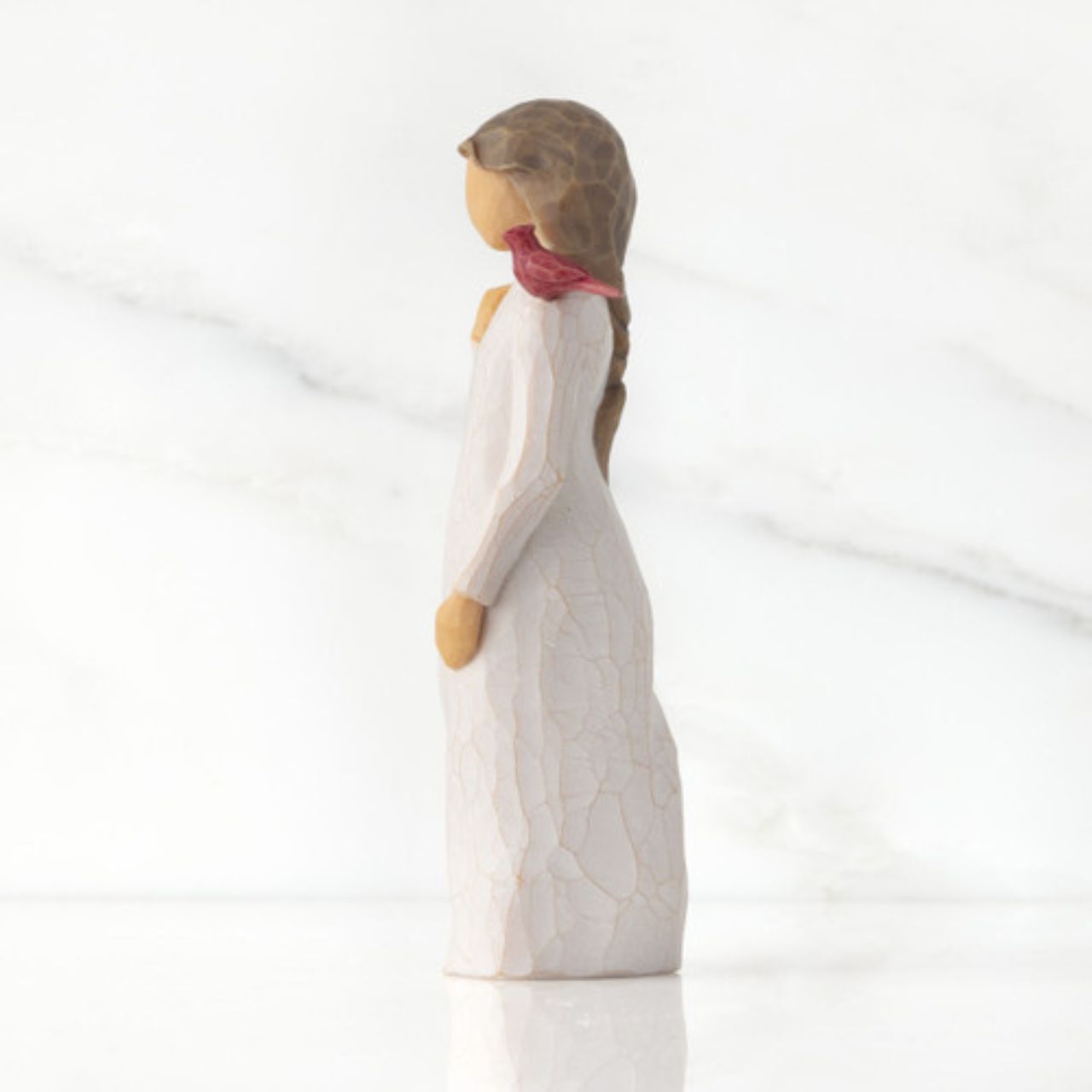 This Messenger figurine by Willow Tree includes the sentiment ''bringing comfort and love from afar'' Sometimes we see something, and it evokes a feeling, a memory, a presence of one we miss.