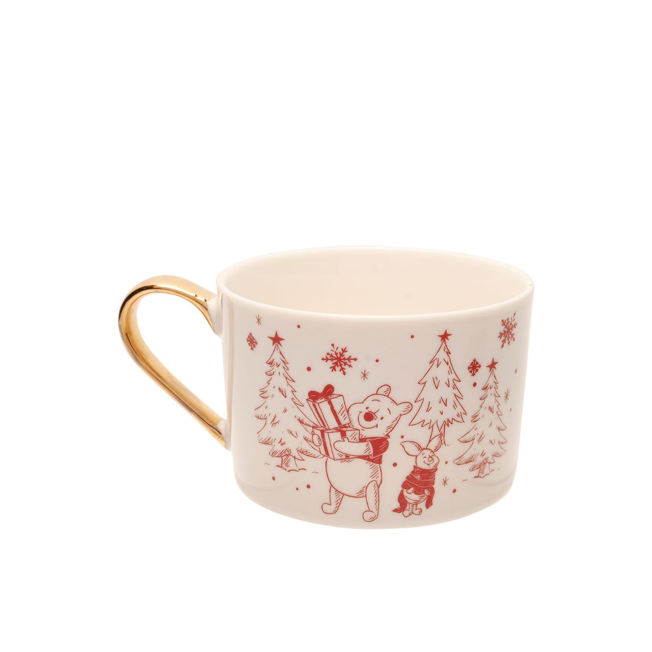 Winnie the Pooh Christmas Cup & Saucer Set This Winnie the Pooh cup and saucer set would make a heart-warming gift to a Disney fan this year. With delightful festive illustrations of Winnie, Tigger, Piglet, and Eeyore, these are sure to bring a smile to their face on Christmas morning.