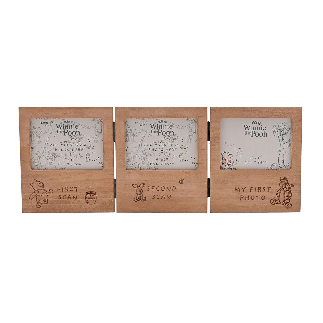 Celebrate your little one's magical milestones with this charming Disney Winnie the Pooh folding multi aperture scan frame from DISNEY.