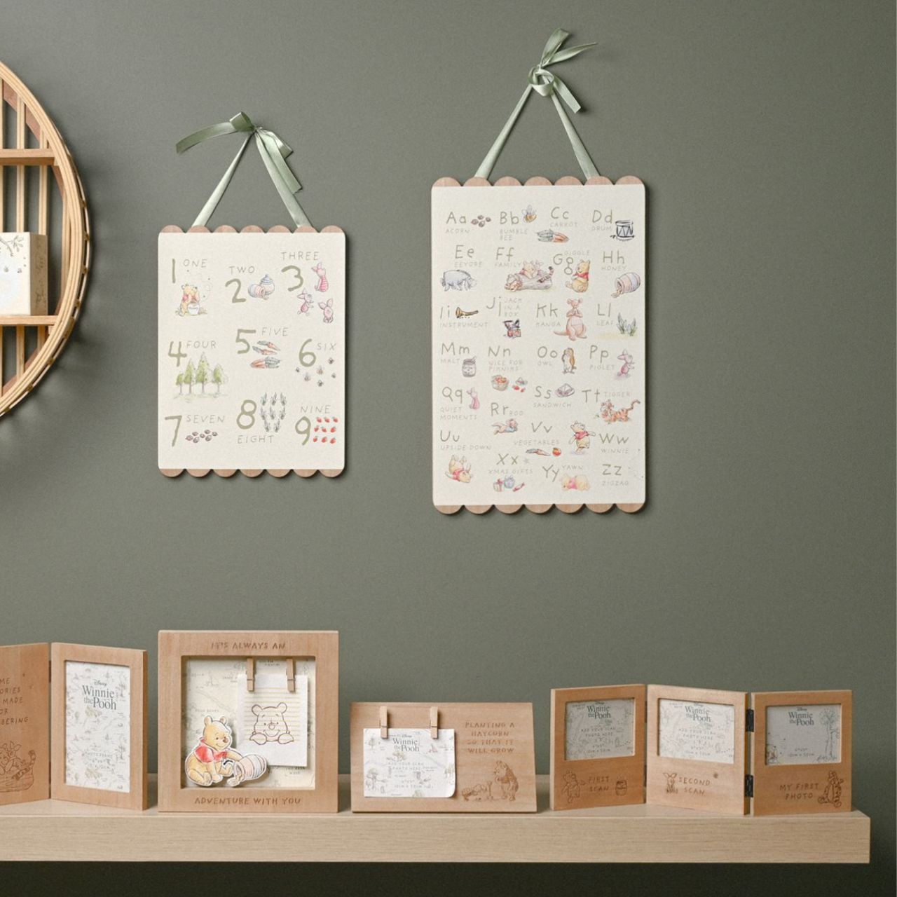 Celebrate your little one's magical milestones with this charming Disney Winnie the Pooh folding multi aperture scan frame from DISNEY.