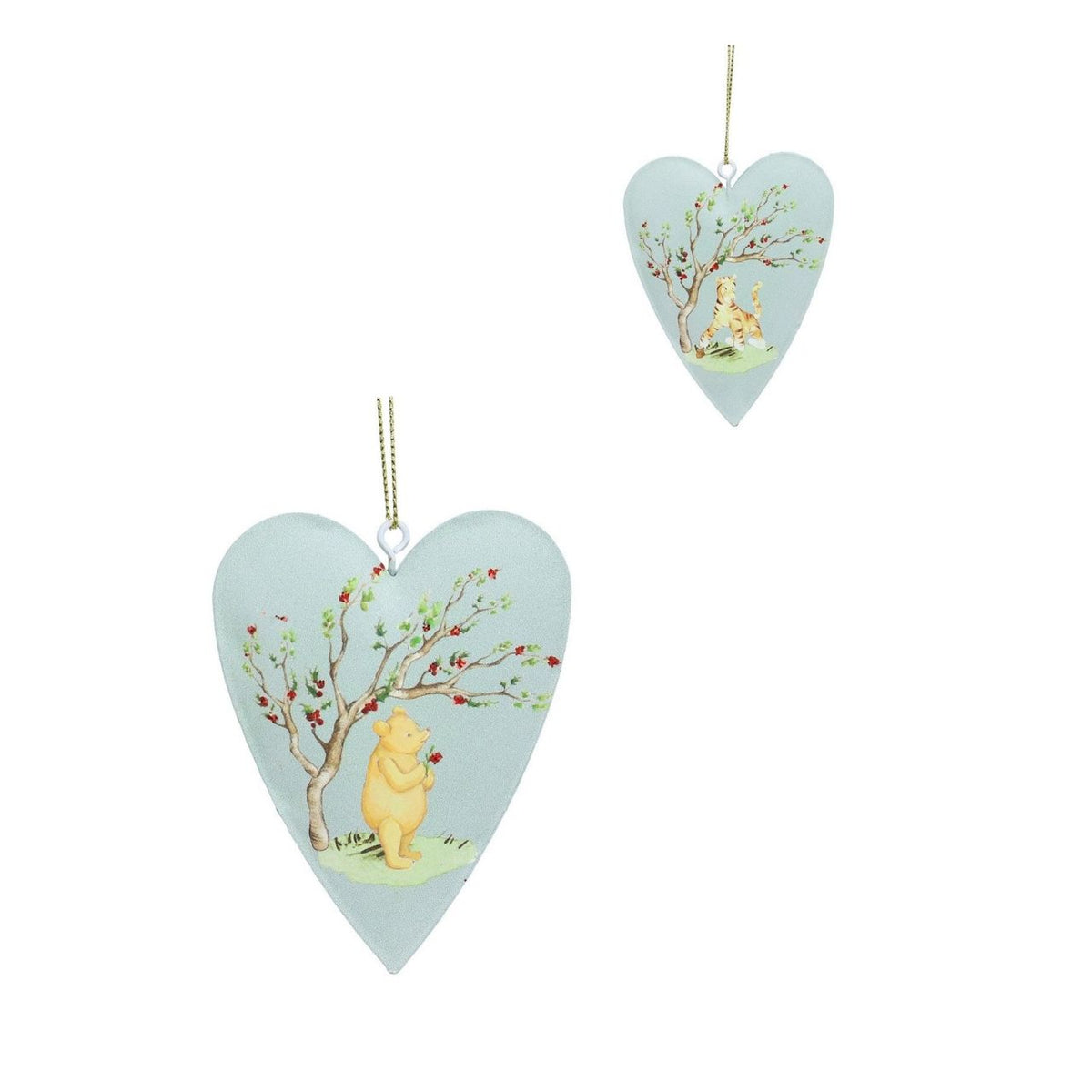 Bring timeless charm to your Christmas tree with this delightful Gisela Graham Winnie-The-Pooh & Tigger hanging ornament. Featuring a whimsical star and heart design, this collectible piece celebrates beloved characters in festive style.