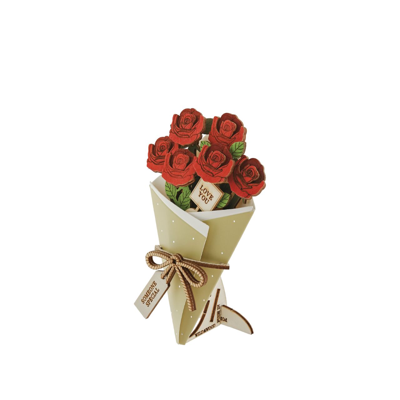 Surprise and delight someone with a beautiful bouquet figural card - Send them loads of love through the post with our letterbox inspired 3D figurine card..