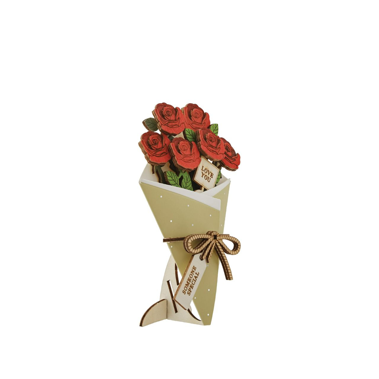 Surprise and delight someone with a beautiful bouquet figural card - Send them loads of love through the post with our letterbox inspired 3D figurine card..