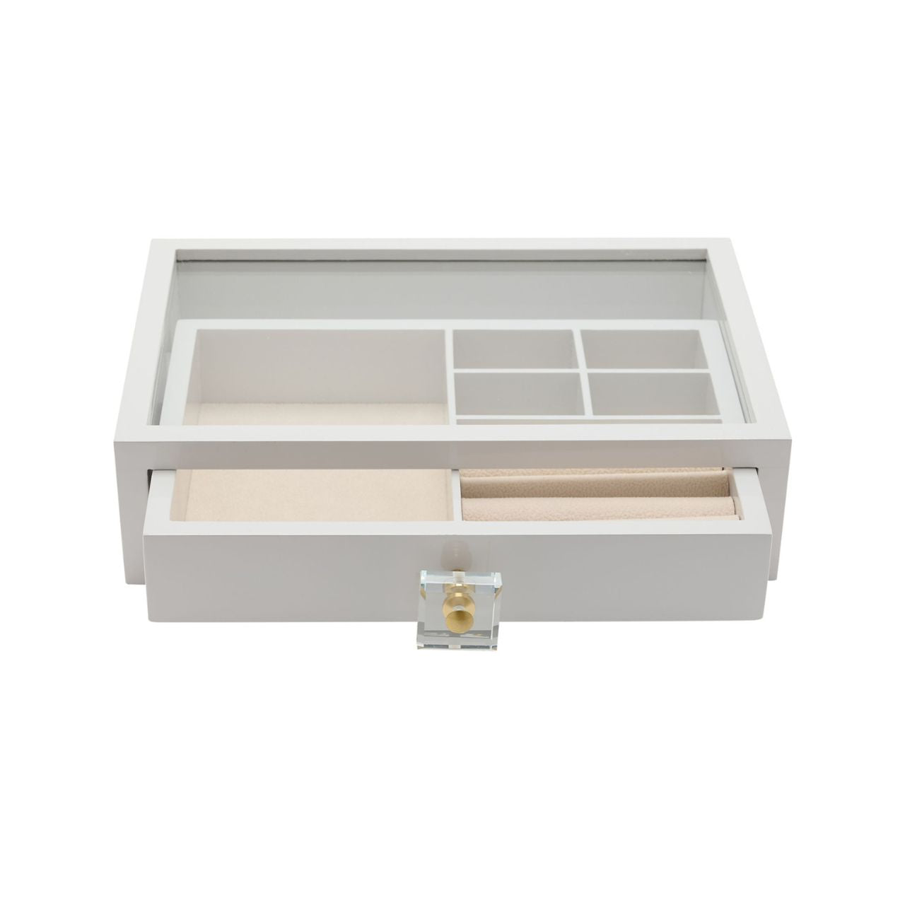 Keep your jewellery safe and ordered with this stylish contemporary white jewellery box, from the SOPHIA Classic Collection.