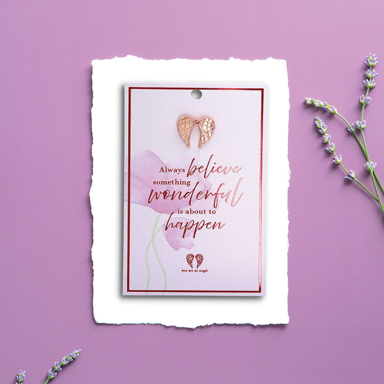 Always Believe Pin Card Give the gift of love and appreciation with You Are An Angel pins, each packaged on a stunning foiled gift card with a heartfelt message for the special people in your life.