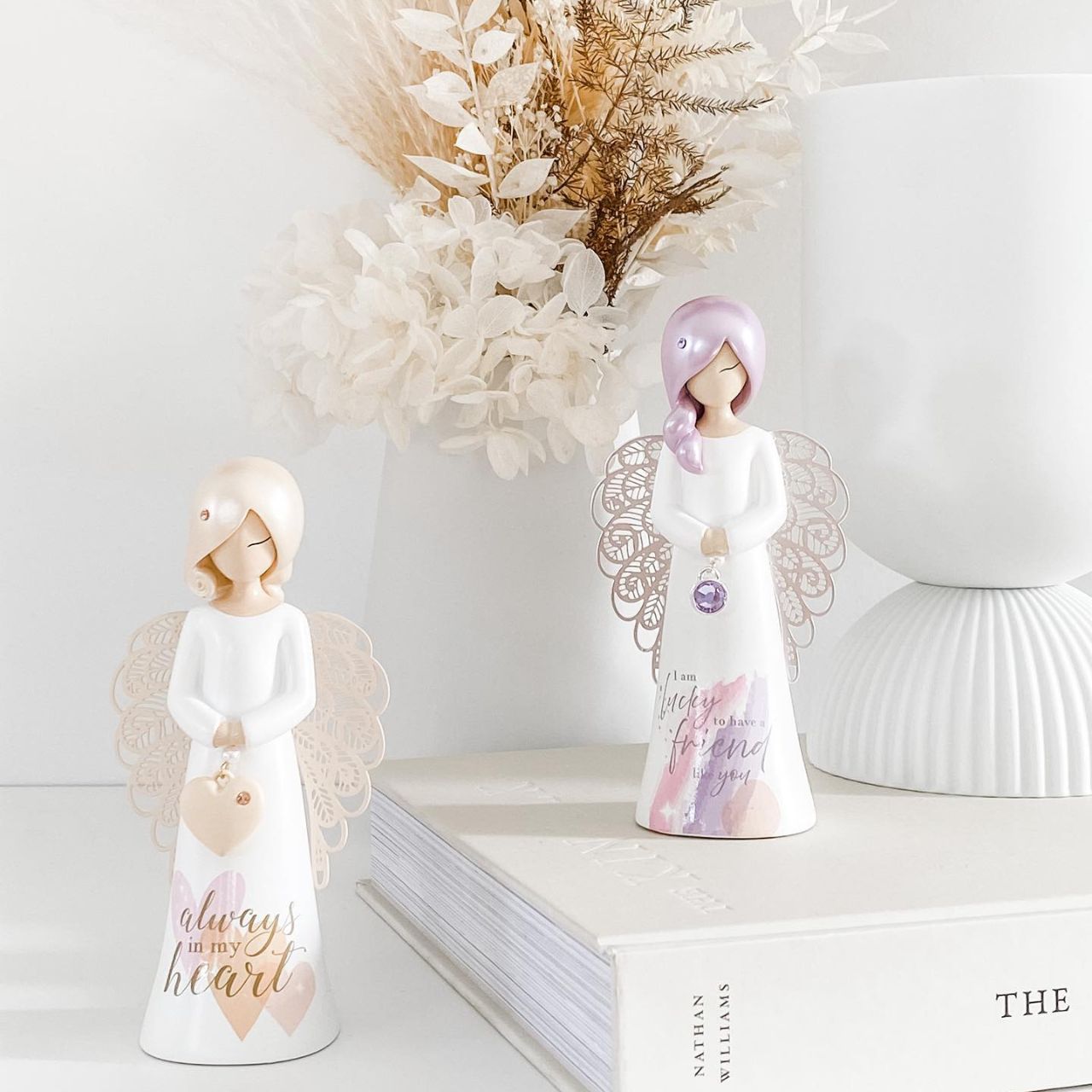 Thank You Angel Figurine - Always In My Heart "Always in my heart" Looking for a thoughtful gift that's both beautiful and meaningful? These stunning angels are the perfect way to show someone special just how much they mean to you.