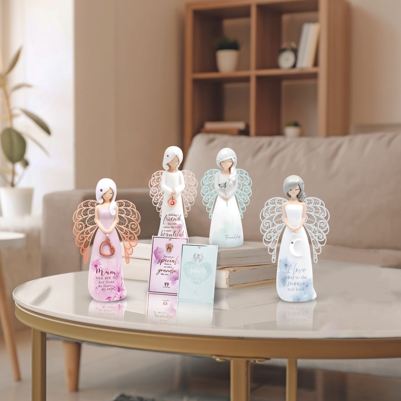 Thank You Angel Figurine - Moon & Back "I love you to the moon and back" Looking for a thoughtful gift that's both beautiful and meaningful? These stunning angels are the perfect way to show someone special just how much they mean to you.
