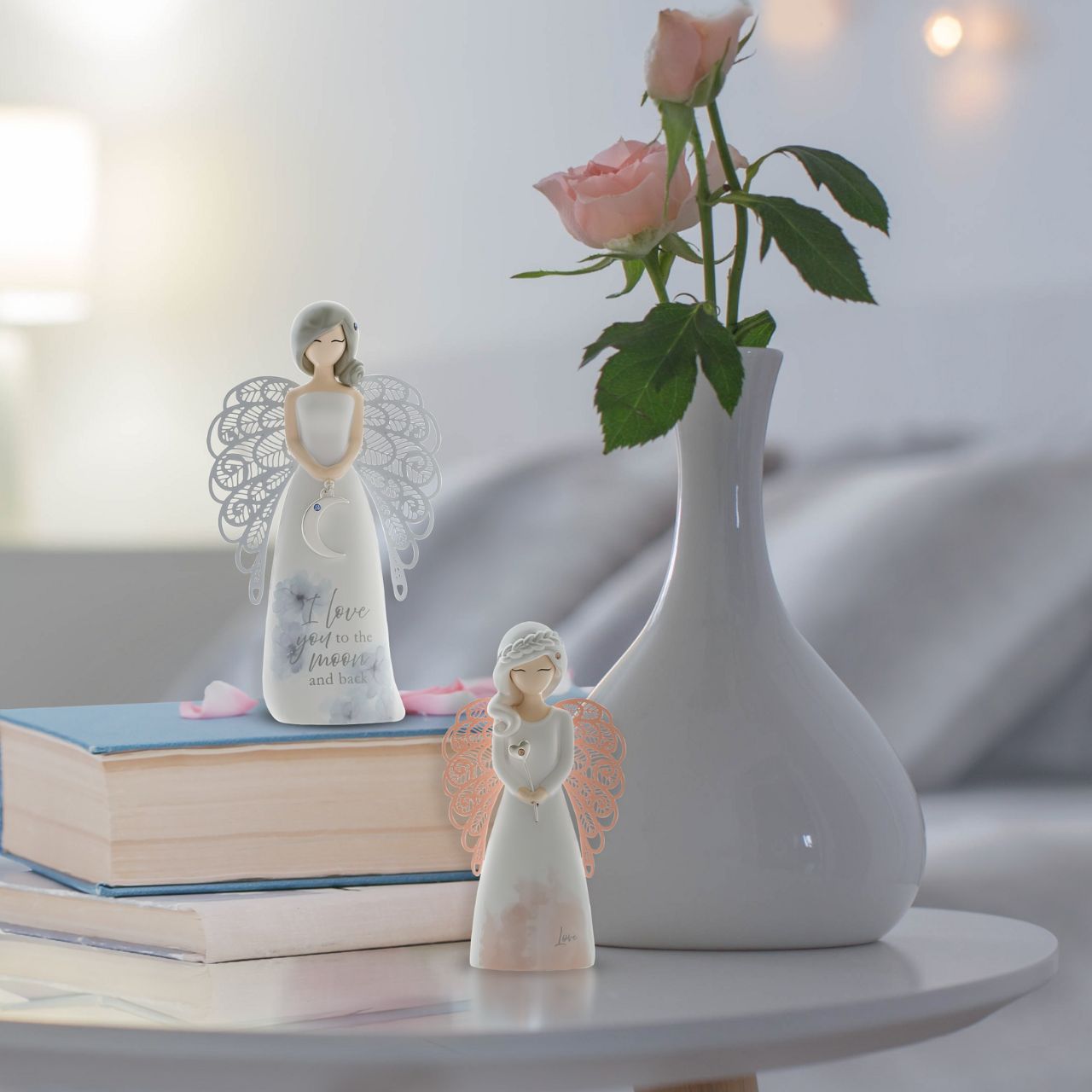 Looking for a thoughtful gift that's both beautiful and meaningful? These stunning angels are the perfect way to show someone special just how much they mean to you. Standing 15.5cm tall, they are perfect as a gift and home decoration. Each angel comes in gorgeous You Are An Angel gift box packaging.