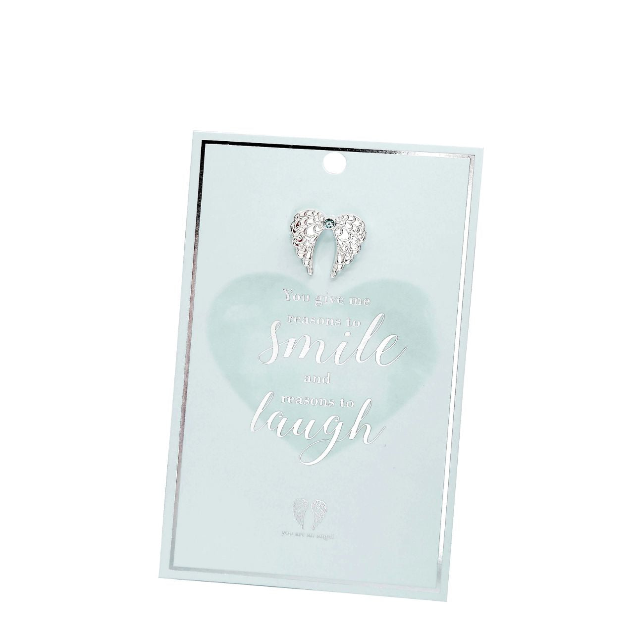 Reasons To Smile Pin Card Give the gift of love and appreciation with You Are An Angel pins, each packaged on a stunning foiled gift card with a heartfelt message for the special people in your life.