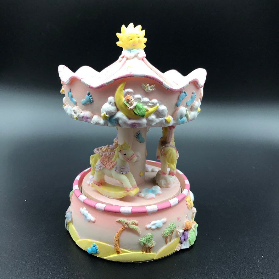 Baby Carousel Pink Music Box World Baby Carousel 140 mm Pink Baby carousel turns to the melody “Brother Jacob”.