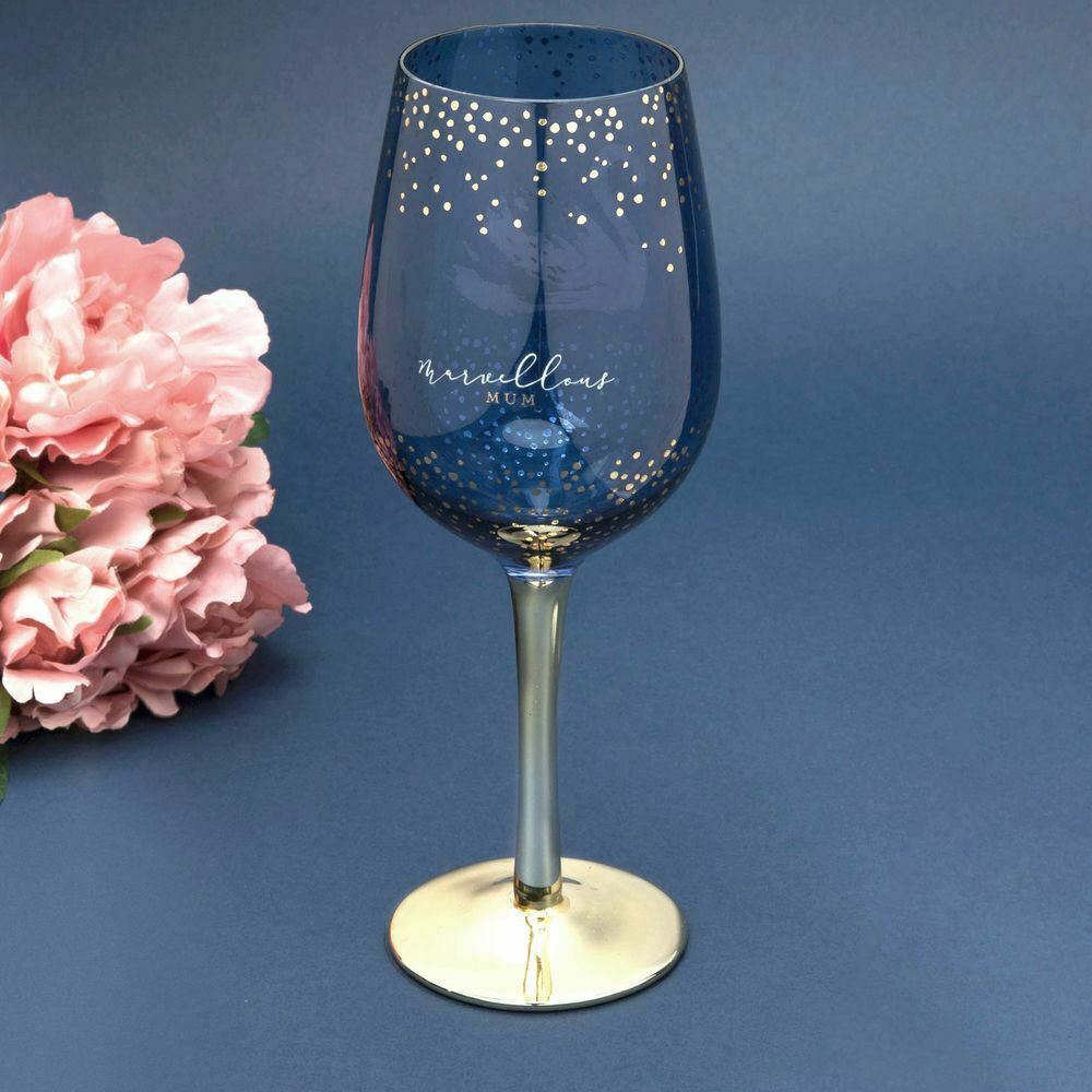 Marvellous Mum Swan Wine Glass with Gold Electroplating