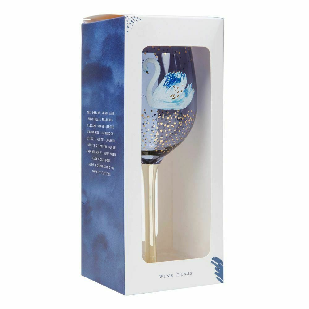 Marvellous Mum Swan Wine Glass with Gold Electroplating