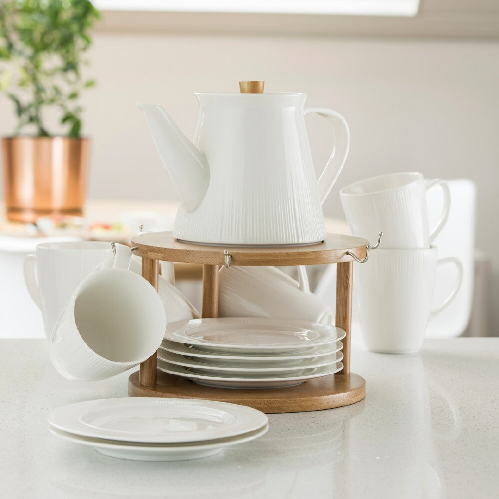Pekoe 13 Piece Set & Stand by Belleek Living